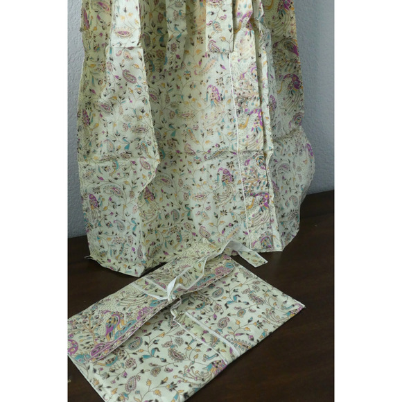 New Indian Cotton Robe Kimono Bird Floral Gift Matching Carry Bag Button Tie OS - Picture 7 of 9